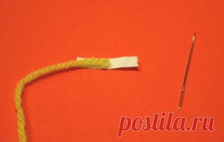 Как легко продеть толстую нить, пряжу в ушко иголки