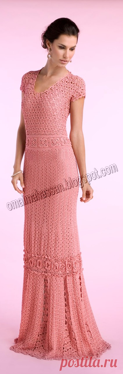 crochet kingdom (E.H): femininity long crochet dress !
