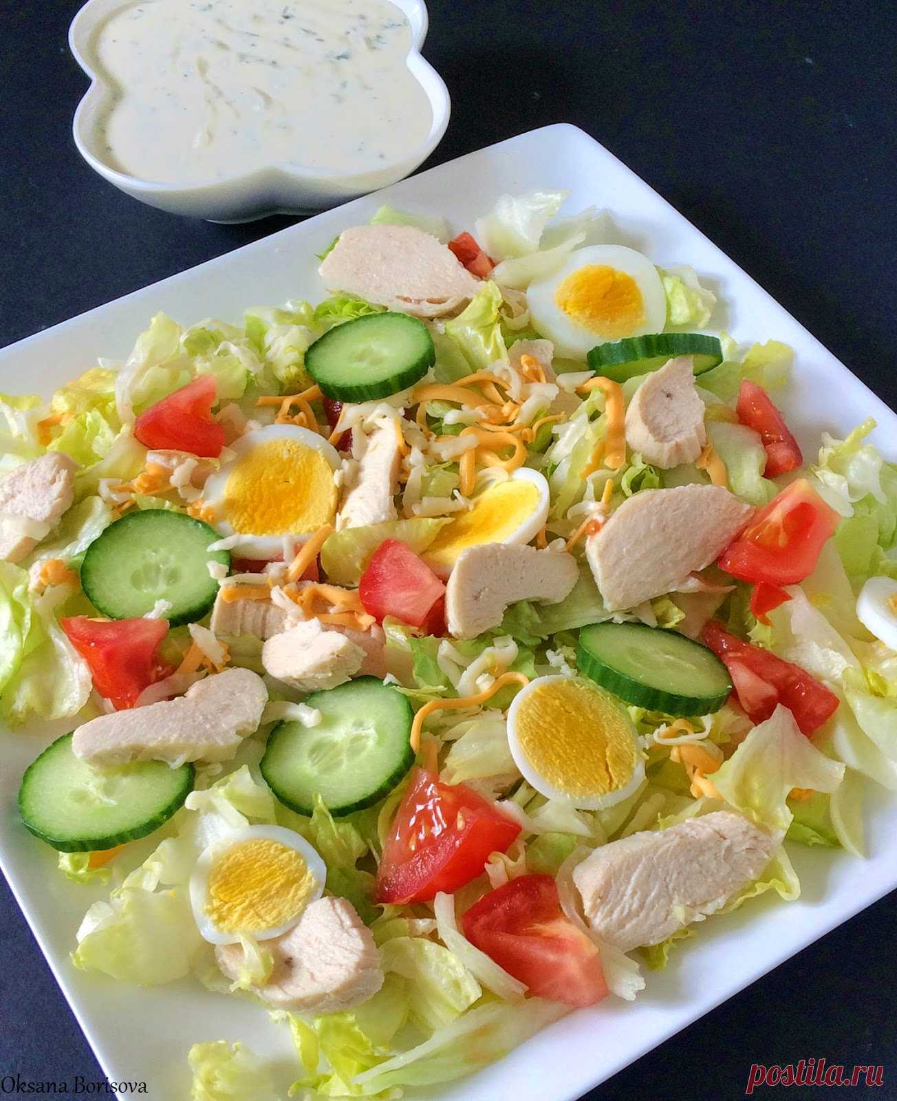 Кулинарные моменты: Овощной салат с курицей