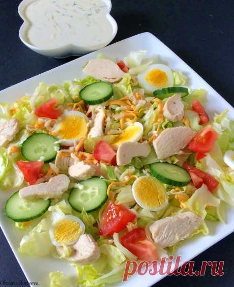 Кулинарные моменты: Овощной салат с курицей
