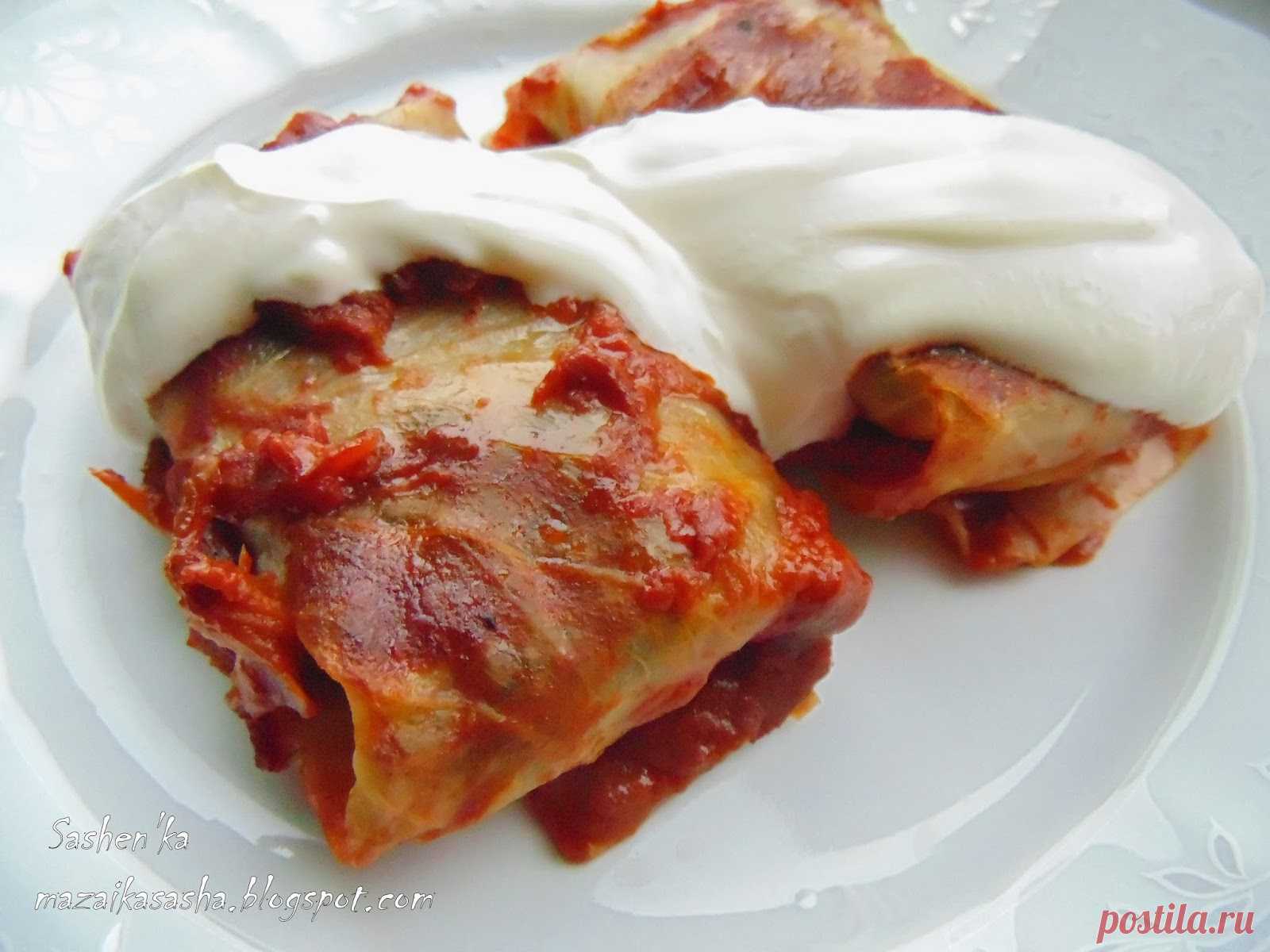 Голубцы с грибами и гречкой-можно кушать в пост!