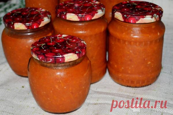 Рецепт: Яблочная аджика | на зиму с яблочным уксусом