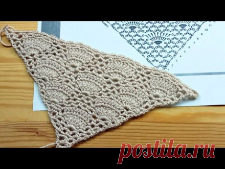 УЗОР  ВЕЕРА  ДЛЯ  ШАЛИ  ИЛИ  КОСЫНКИ