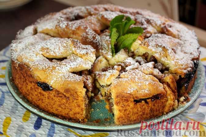 Рецепт: Мазурек (песочный пирог с сухофруктами, орехами и джемом) на RussianFood.com