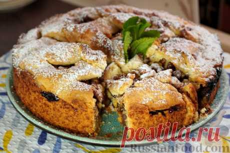 Рецепт: Мазурек (песочный пирог с сухофруктами, орехами и джемом) на RussianFood.com