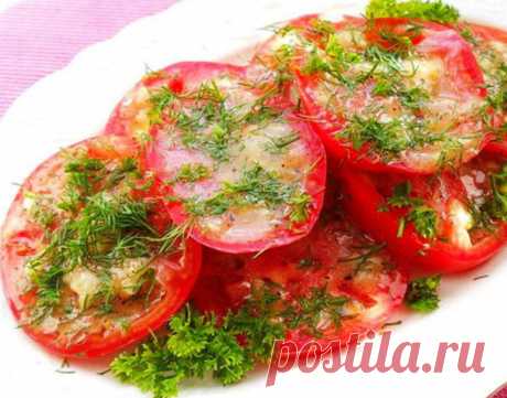 Всего полчаса, и освежающая закуска к столу готова! Супервкусные помидоры по-итальянски.