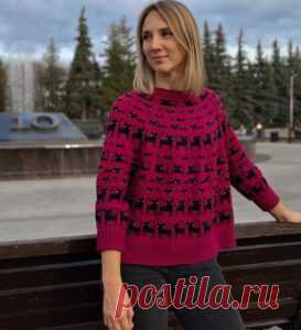 Свитер Cat Field Sweater от Svetlana Gibadullina - Связано всё....! Свитер Cat Field — это объемный свитер, связанный сверху вниз с прибавками на кокетке. Этот свитер вяжется одной деталью сверху вниз методом «magic loop». Укороченные ряды вяжутся в верхней части кокетки. Пряжа Тонкая пряжа (типа носочной), метраж примерно 330-420 м/100 … Читать далее →