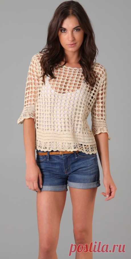 Crochetemoda Blog: Blusa Crochet Nude