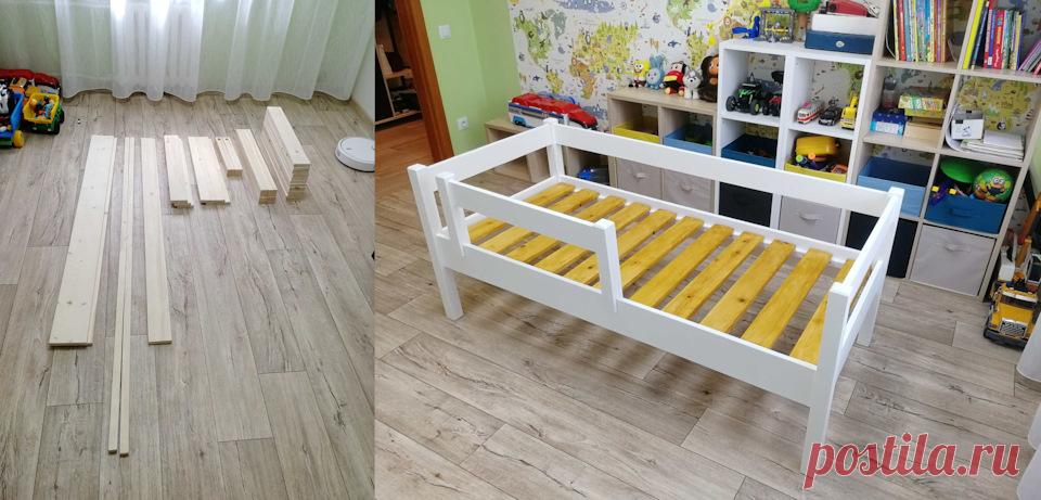 Детская кровать своими руками. — DRIVE2 Блог пользователя SergeySait на DRIVE2. Детская кровать своими руками из массива сосны.

Привет дорогие читатели!
Сразу скажу, что я читаю два ресурса, поэтому пост выкладываю на обоих. Один тот, что вы читаете, другой…другой! Названия не указываю, потому, что не реклама и … модераторы.

Решил я сделать сыну кровать, своими руками.
Причин…
