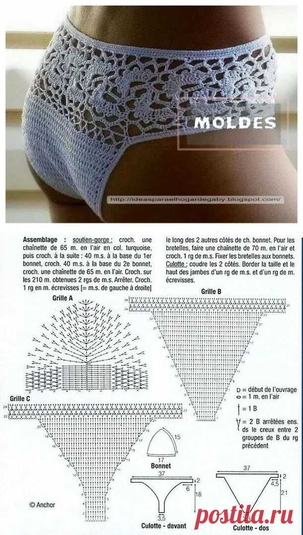 Трусы крючком женские схемы
