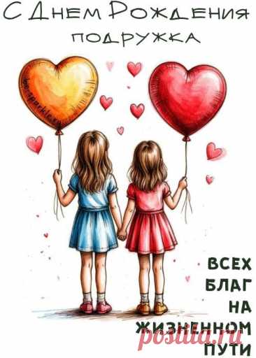 Подружка, родная, тебе в день рожденья
Мои обнимашки, мои поздравленья!
Цвети, как весна, хорошей, улыбайся,
Всего, чего хочешь, легко добивайся!
с днём рождения подруге открытки