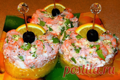 Креветки с ананасом