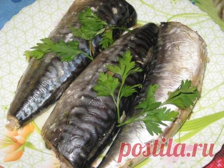 Скумбрия запеченная в рукаве, с зеленью — Домашняя кулинария