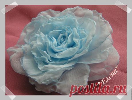 Мягкая Роза из вуали. Цветы из ткани. Цветоделие. | Журнал Ярмарки Мастеров