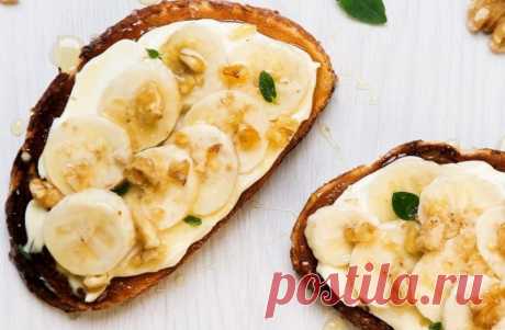 Бутерброды с рикоттой и бананом - DYNASTYOFCHEFS.RU