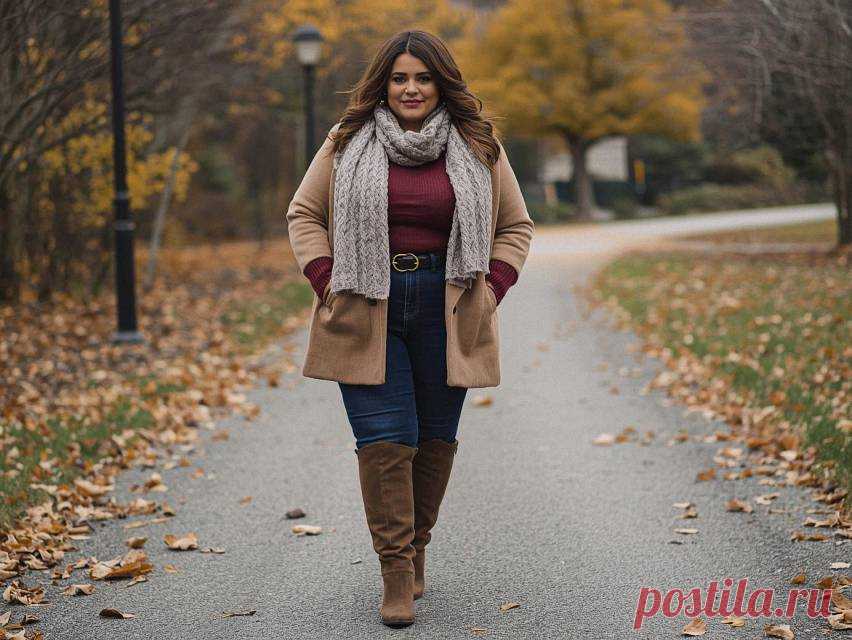 Неповторимый стиль потрясающих осенних нарядов для женщин Plus Size — Гармония в тебе