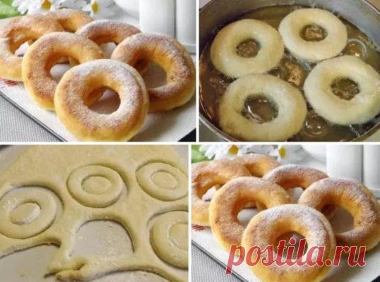 Пончики на кефире за 15 минут - бабулин рецепт