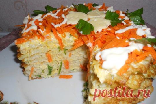 Тортик из капустных блинчиков — Домашний уют