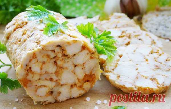 Куриный рулет с желатином — Домашний уют