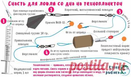 Снасть для ловли карпа со дна
