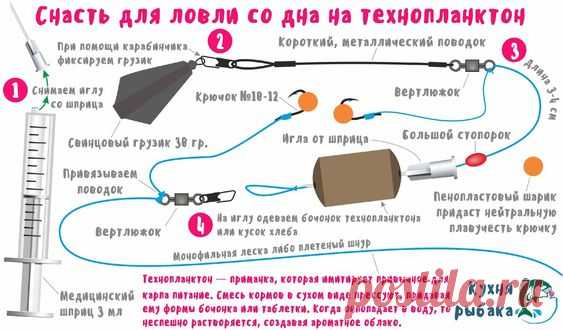 Снасть для ловли карпа со дна