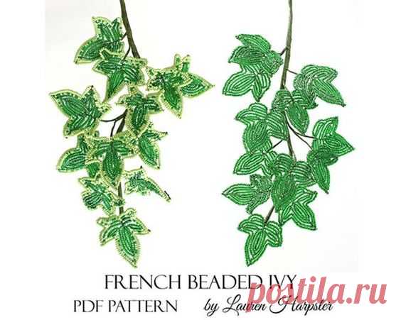 PDF PATTERN French Beaded Ivy by Lauren Harpster French - Etsy