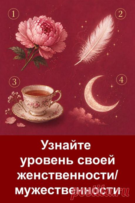 Интересный визуальный тест, который помогает определить уровень женственности и мужественности через простое восприятие изображения. Достаточно взглянуть на картинку и выбрать то, что ближе всего по ощущениям. Такой формат позволяет лучше понять баланс мягкости и внутренней силы, обратить внимание на особенности характера и глубже почувствовать свои внутренние качества. Подходит для любителей лёгких психологических тестов.