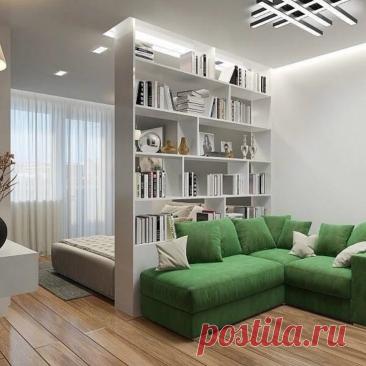 How To Create Separation In A Studio Apartment | 2 room studio apartment ideas, Best studio apartment interior design, Bedroom living room combo layout