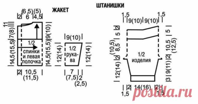 Жакет и штанишки малышам (Вязание спицами) — Журнал Вдохновение Рукодельницы