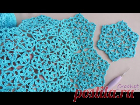 🌷Цветочные мотивы ВЯЗАНИЕ КРЮЧКОМ для начинающих 🌷 EASY Flower Pattern Crochet