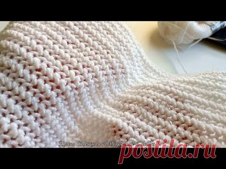 Смотрится богато, а вяжется очень просто! Роскошный сетчатый узор спицами для аксессуаров кардиганов