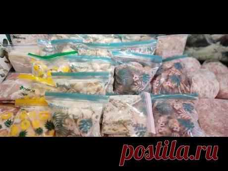 Заготовка полуфабрикатов в морозилку / Preparation of semi-finished products in the freezer