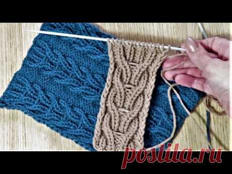 ЭФФЕКТНАЯ КОСА СПИЦАМИ. вязание спицами. узоры спицами. вязаные идеи. жгуты спицами. kniting