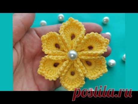 Цветок вязаный крючком/crochet flower