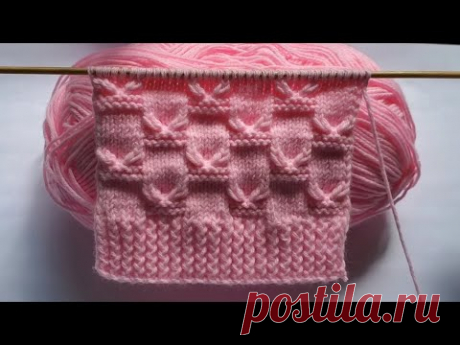 HERMOSO PATRÓN TEJIDO A DOS AGUJAS O PALITOS | TEJIDOS ROSSY 💗