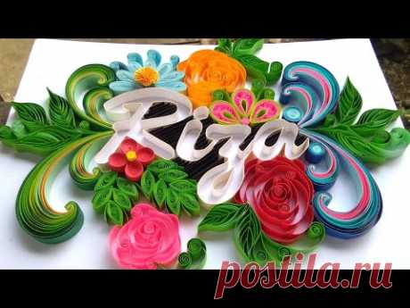 Quilling Typography Tutorial| How to make Paper Quilling Names] Paper Quilling letter