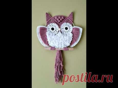 Macrame owl "PINK" tutorial  #handmade #macrame #beauty #youtube #video  #fashion #creative #art