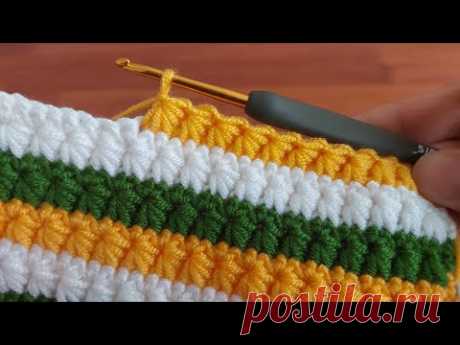 Wow 😍Easy Crochet Baby Blanket Pattern for Beginners Knitting /Tığ işi bebek battaniyesi örgü modeli
