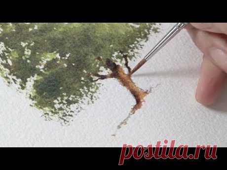 Geoff Kersey Watercolour Technique ⎮Summer and Autumn Trees⎮Watercolour Landscape