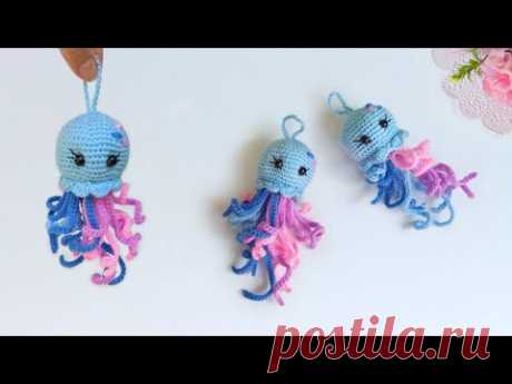 Все хотят купить🌸💙 Как вязать красивую МЕДУЗУ крючком. Брелок амигуруми