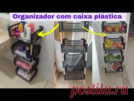 Ideia com caixa plástica (Organizador)