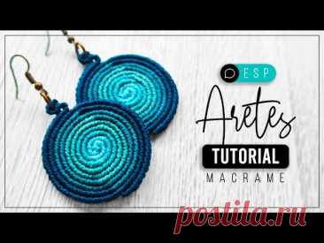 Círculo Degradado » 🌀  tutorial | como hacer aretes de hilo | diy ● Macrame #214