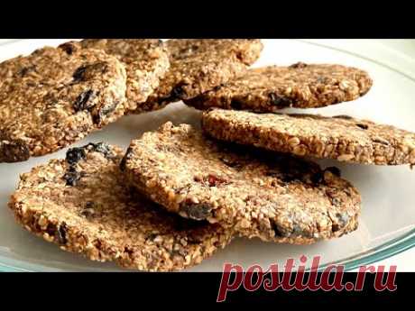 Хрустящее овсяное печенье без сахара, муки и яиц! Постный рецепт