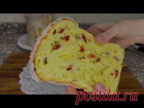 Самый СДОБНЫЙ , вкусный, пушистый кулич, тесто подходит сразу в формах.