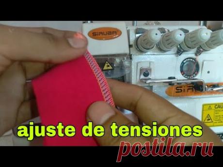 como ajustar las tensiones en la maquina de coser overlock 4 hilos paso a paso.