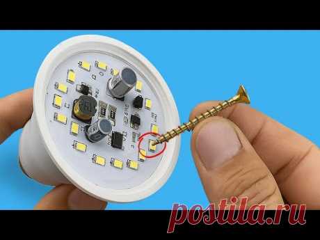¡Toma un tornillo común y arregla todas las lámparas LED de tu hogar!