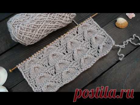 Узор Lucina Shell спицами / knitting pattern