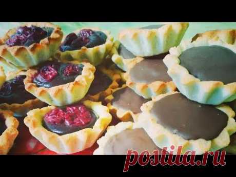 Корзиночки с кремом:Твикс и Вишня🍒 в шоколаде🍫