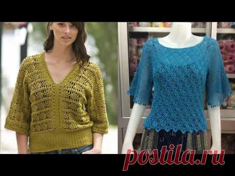The Most High Standard Solid Colour crochet pattern blouse design #crochetknitting