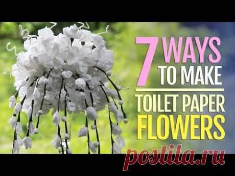7 Toilet Paper Flowers Tutorial